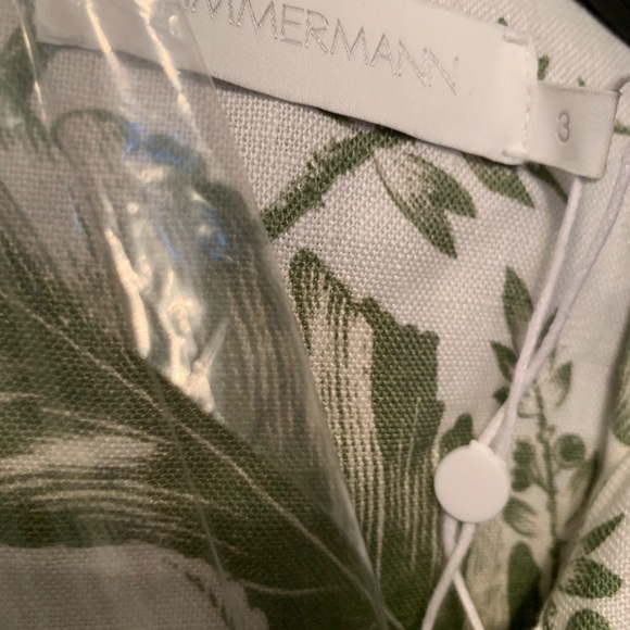 ZIMMERMANN Palm Leaf Print Linen Romper - Picture 6 of 13
